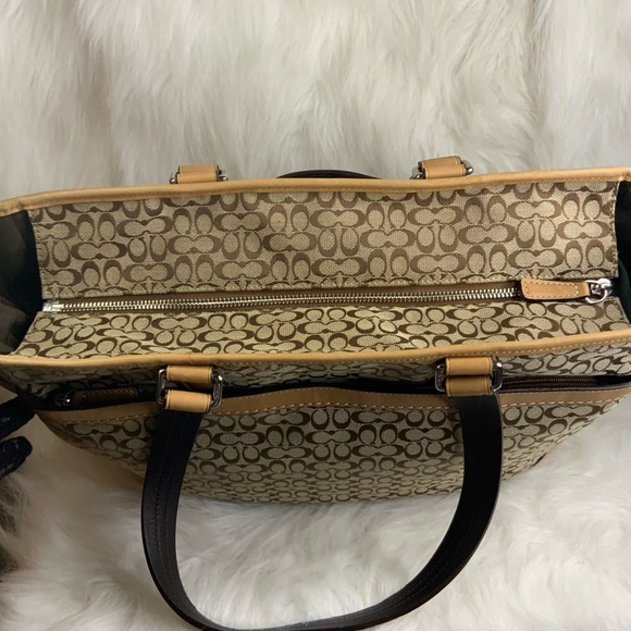 Coach Khaki Signature Multi-functional Tote bag (EUC) - Picture 9 of 17